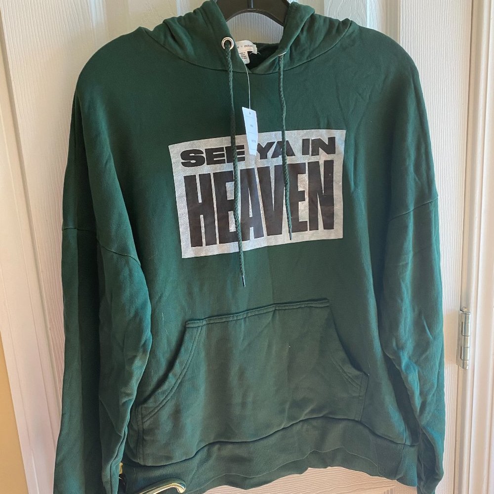 SILENCE + NOISE Large SEE YA IN HEAVEN Hoodie NEW - Picture 2 of 7